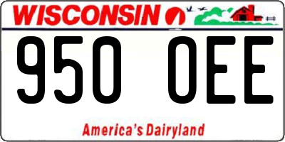 WI license plate 950OEE