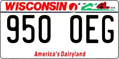WI license plate 950OEG
