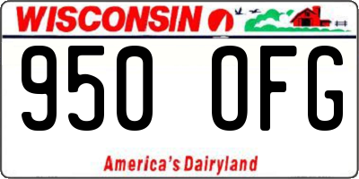 WI license plate 950OFG