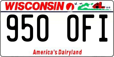 WI license plate 950OFI