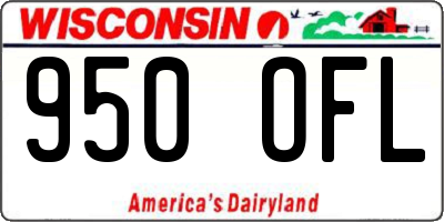 WI license plate 950OFL