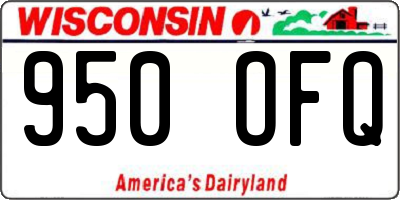 WI license plate 950OFQ