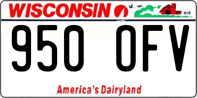 WI license plate 950OFV