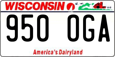 WI license plate 950OGA