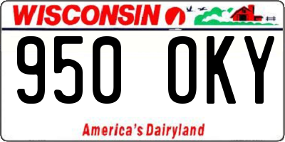 WI license plate 950OKY