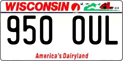 WI license plate 950OUL