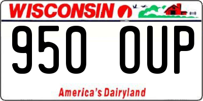 WI license plate 950OUP