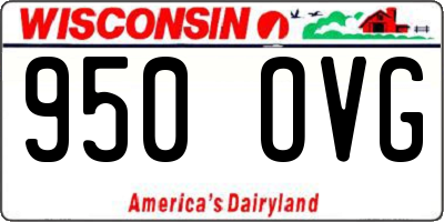WI license plate 950OVG