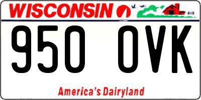 WI license plate 950OVK