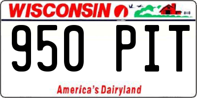 WI license plate 950PIT