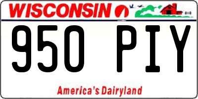 WI license plate 950PIY