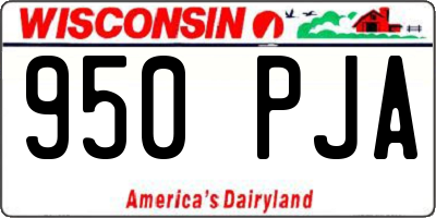 WI license plate 950PJA