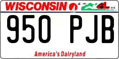 WI license plate 950PJB