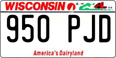 WI license plate 950PJD
