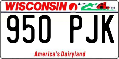 WI license plate 950PJK