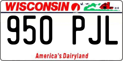 WI license plate 950PJL