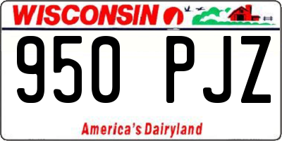 WI license plate 950PJZ