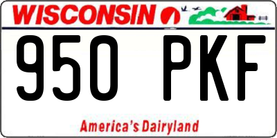 WI license plate 950PKF