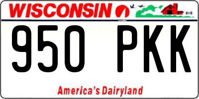 WI license plate 950PKK