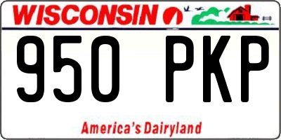 WI license plate 950PKP