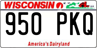 WI license plate 950PKQ
