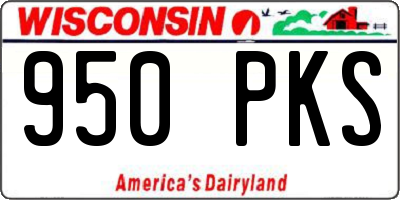 WI license plate 950PKS