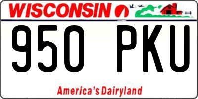 WI license plate 950PKU