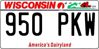 WI license plate 950PKW