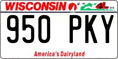 WI license plate 950PKY