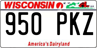 WI license plate 950PKZ