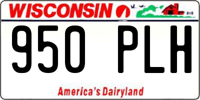 WI license plate 950PLH