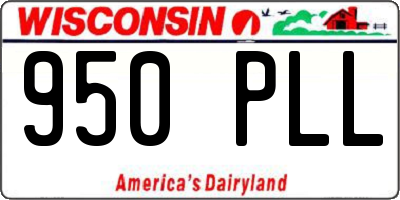 WI license plate 950PLL
