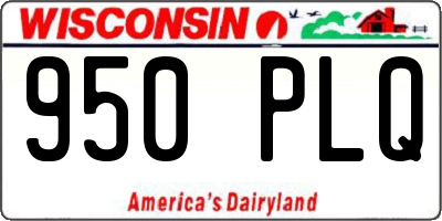 WI license plate 950PLQ