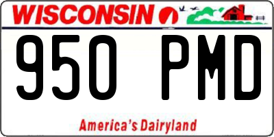 WI license plate 950PMD
