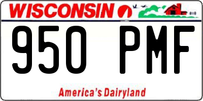 WI license plate 950PMF