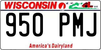 WI license plate 950PMJ