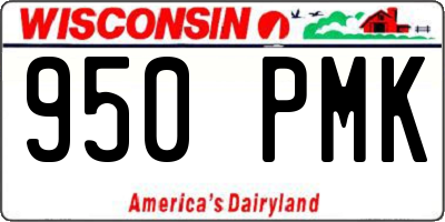 WI license plate 950PMK