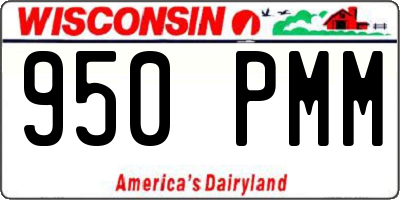 WI license plate 950PMM