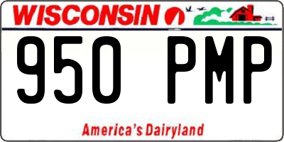 WI license plate 950PMP