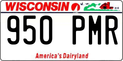 WI license plate 950PMR