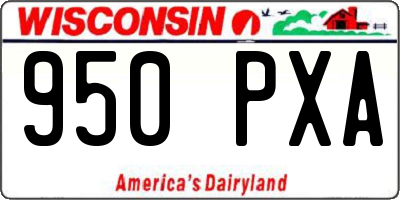 WI license plate 950PXA