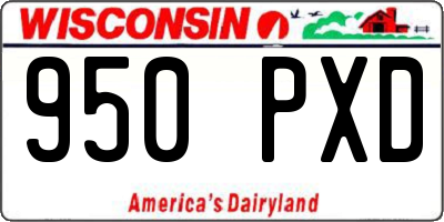 WI license plate 950PXD