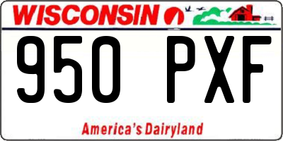 WI license plate 950PXF