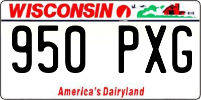 WI license plate 950PXG