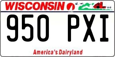 WI license plate 950PXI