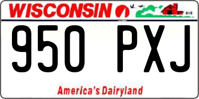 WI license plate 950PXJ