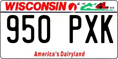 WI license plate 950PXK