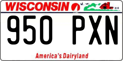 WI license plate 950PXN
