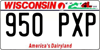 WI license plate 950PXP