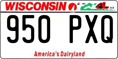 WI license plate 950PXQ